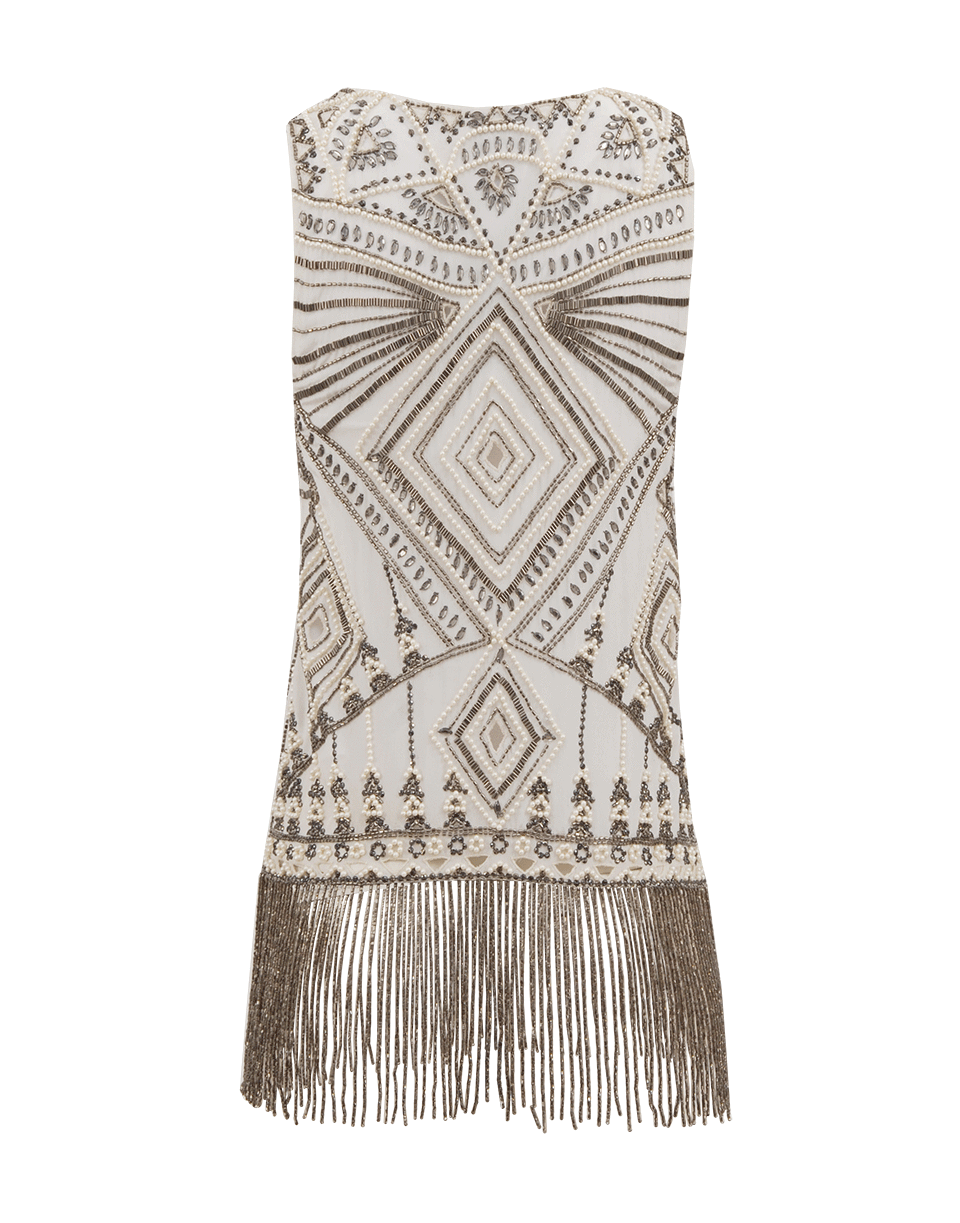 HAUTE HIPPIE-Embellished Vest With Fringe Bottom-