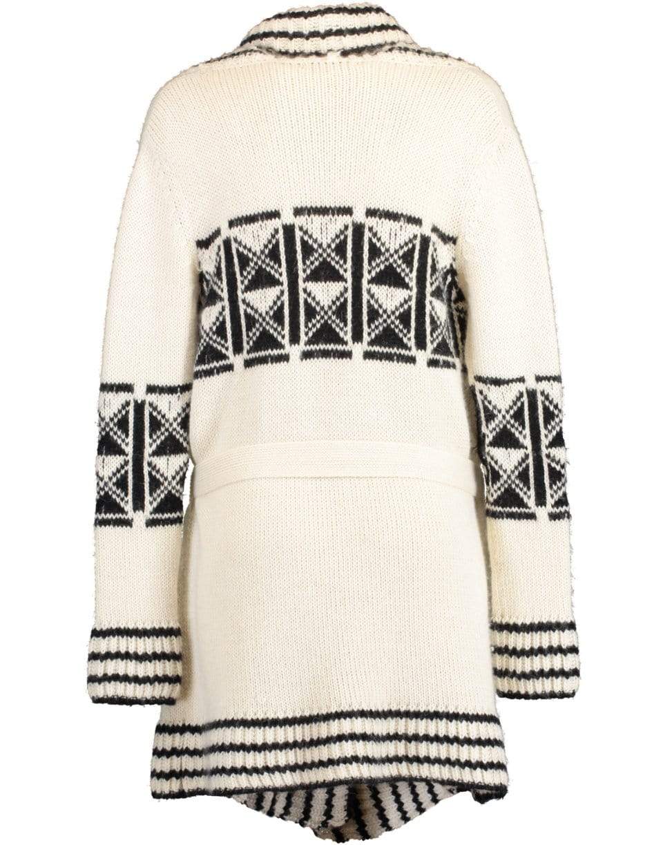 HAUTE HIPPIE-Intarsia Cardigan-WHITE