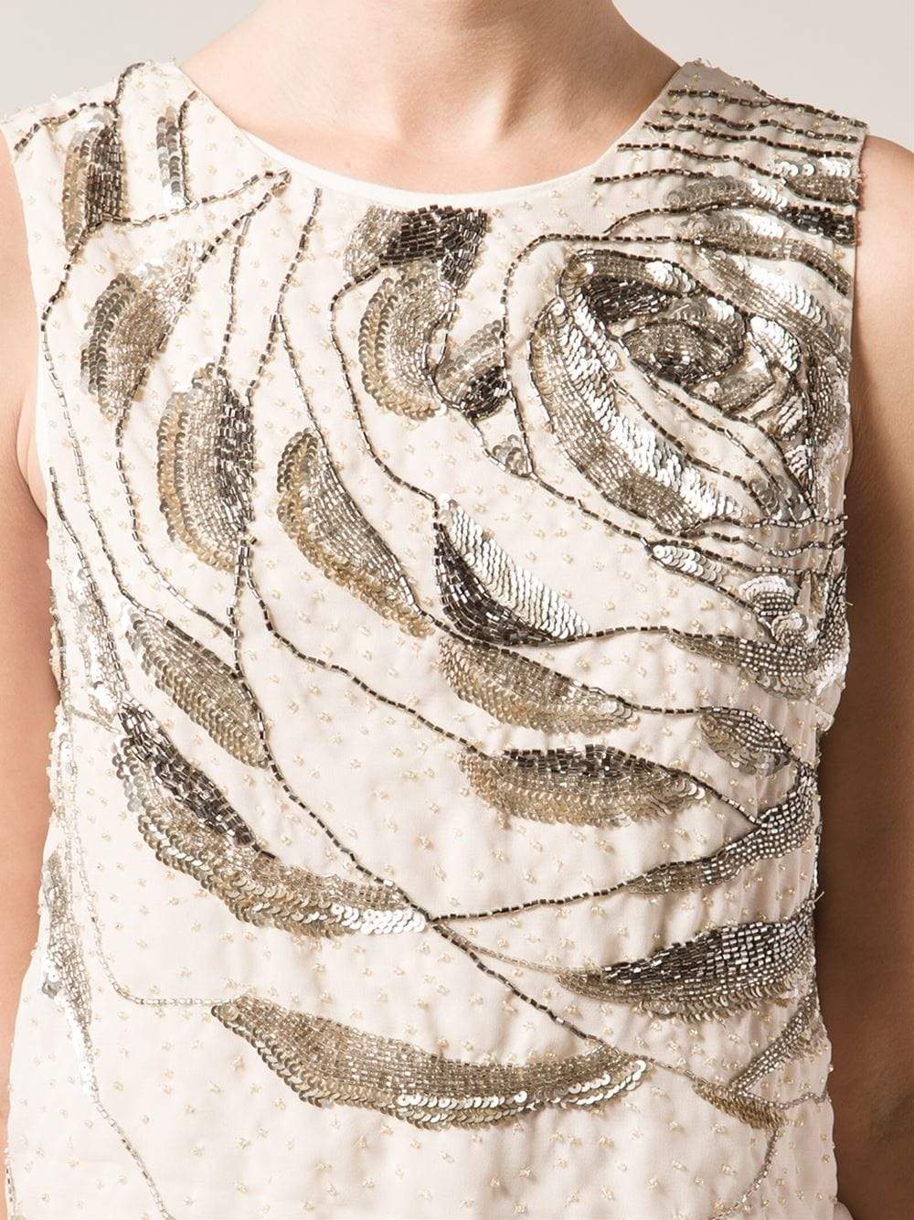 HAUTE HIPPIE-Large Abstract Rose Tee-