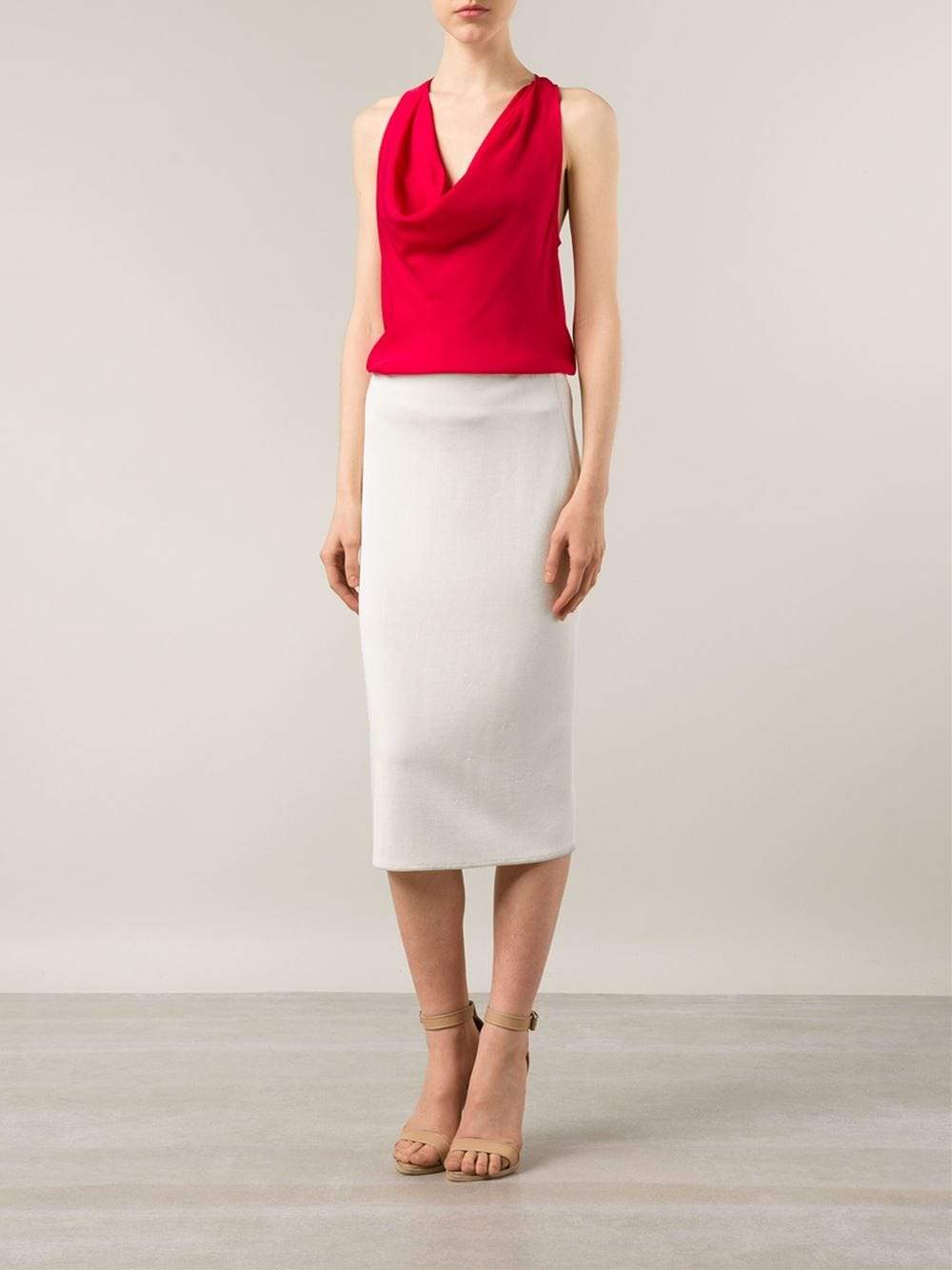 HAUTE HIPPIE-Cowl Neck Racerback-