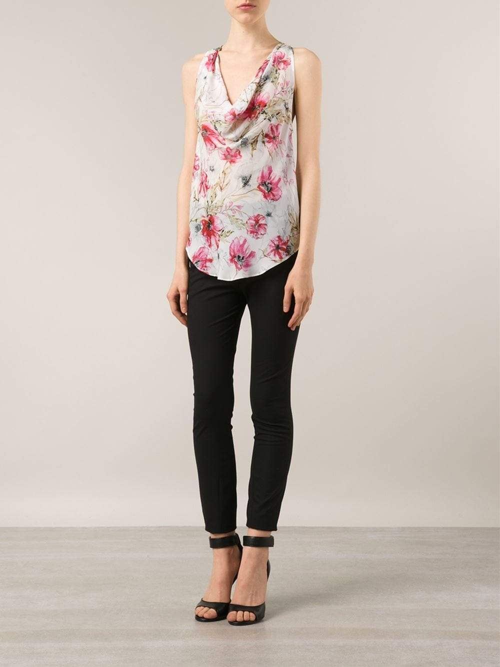 HAUTE HIPPIE-Cowl Neck Racerback-