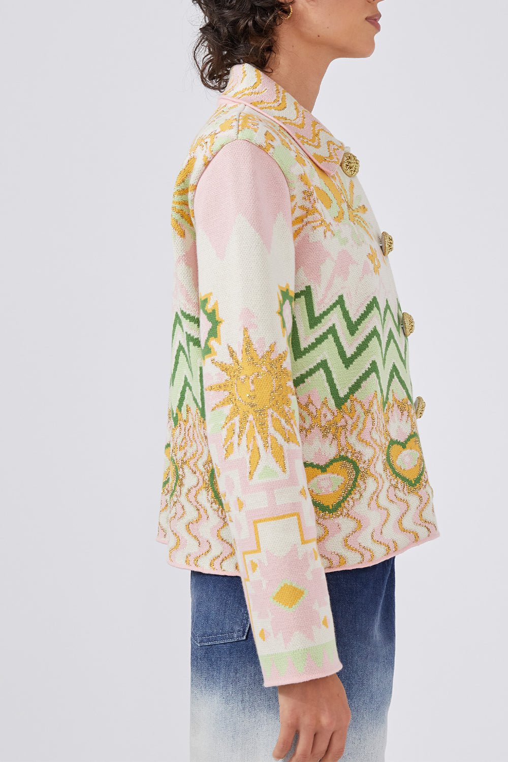 HAYLEY MENZIES-Long Sleeve Collar Jacket-