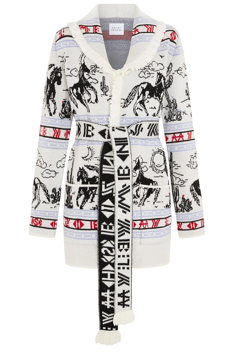 HAYLEY MENZIES-Bronco Merino Jacquard Cardigan-