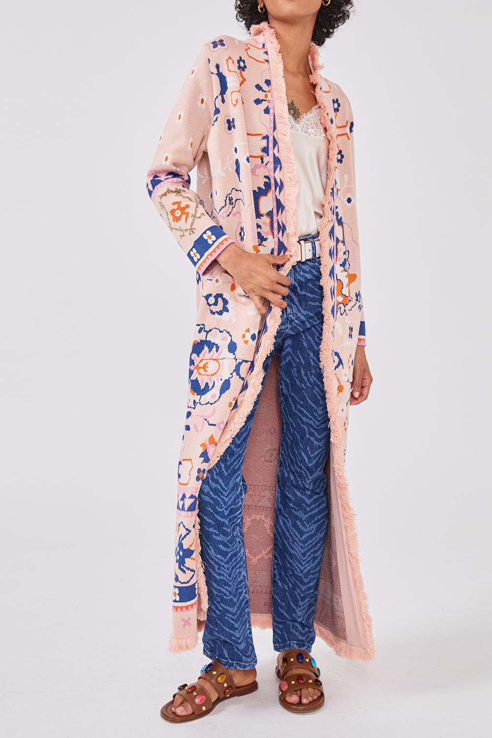 Desert Loom Duster-PINK-XS-CLOTHINGTOPCARDIGAN-HAYLEY MENZIES