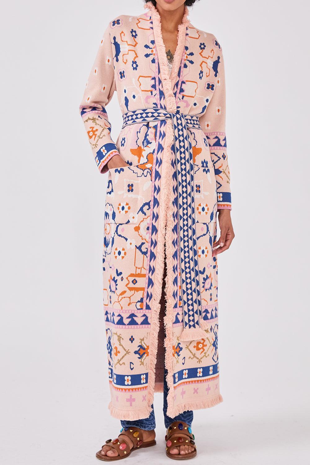 Desert Loom Duster-PINK-XS-CLOTHINGTOPCARDIGAN-HAYLEY MENZIES