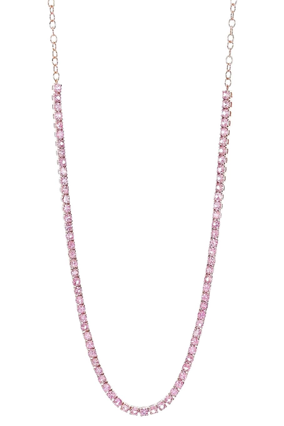 HENRI NOEL-Pink Sapphire Tennis Choker-ROSE GOLD