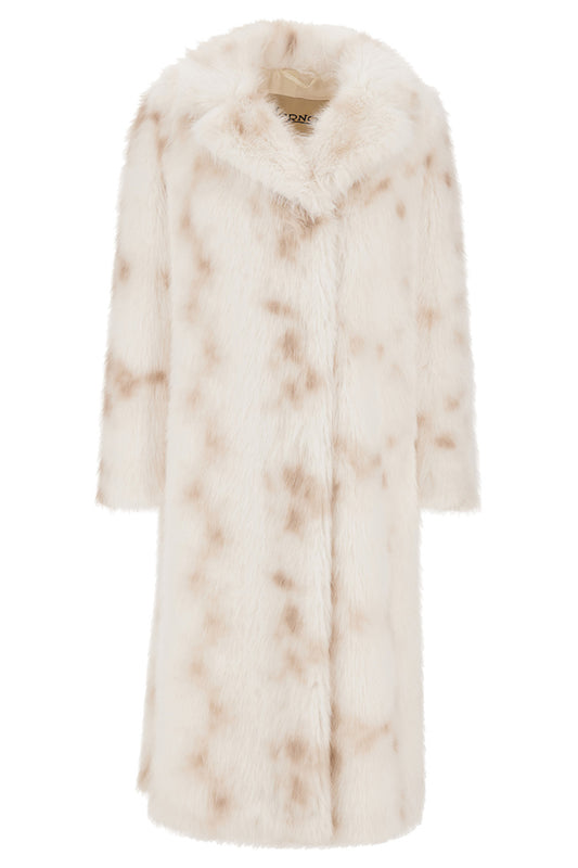 Faux Lynx Fur Long Coat