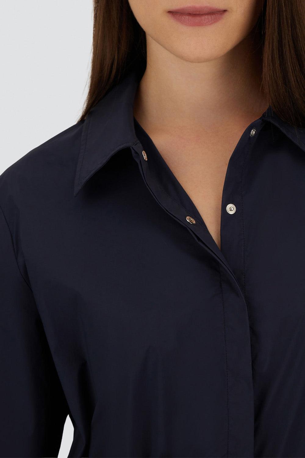 Short Sleeve Stretch Dress-BLUE-36-CLOTHINGDRESSCASUAL-HERNO