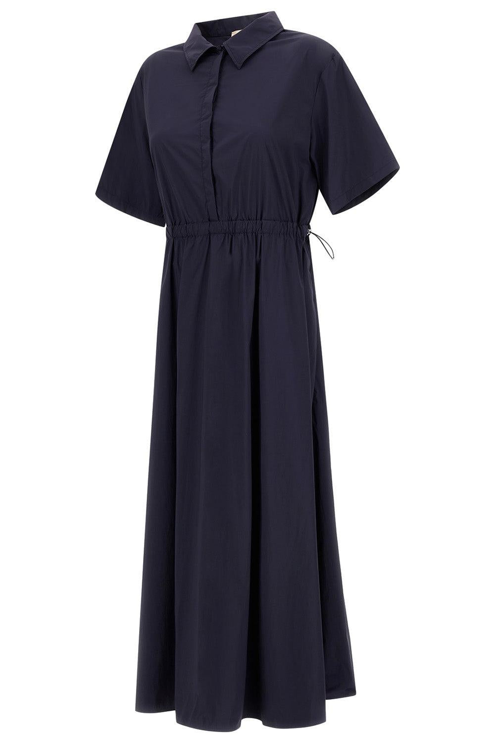 Short Sleeve Stretch Dress-BLUE-36-CLOTHINGDRESSCASUAL-HERNO