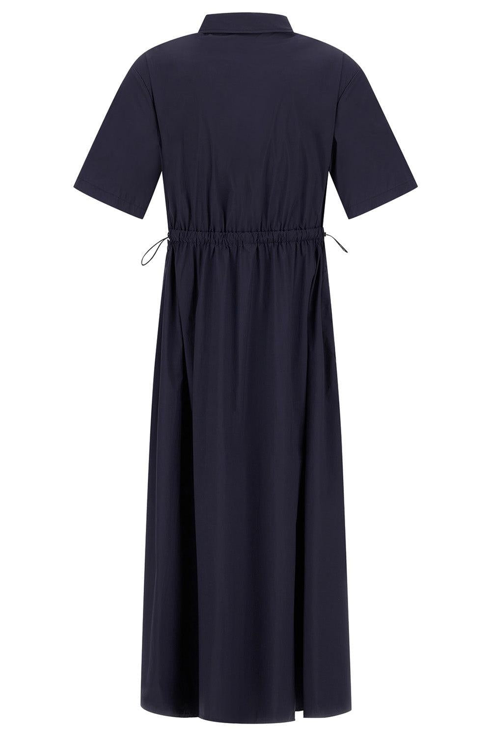 Short Sleeve Stretch Dress-BLUE-36-CLOTHINGDRESSCASUAL-HERNO