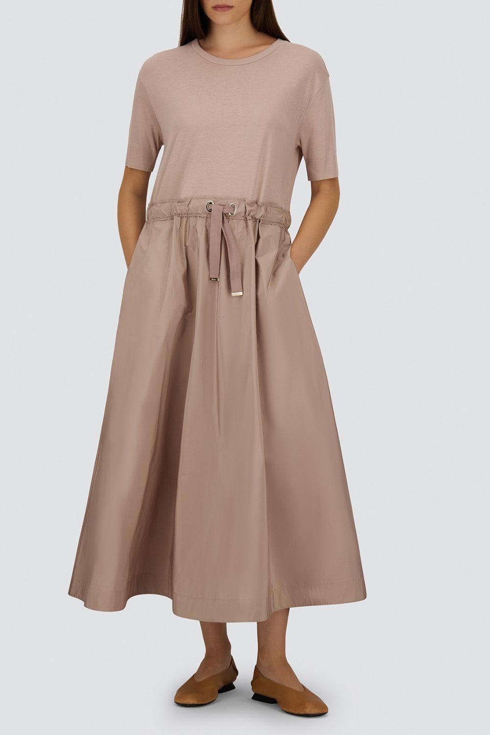 Short Sleeve Glam Dress-PINK-38-CLOTHINGDRESSCASUAL-HERNO