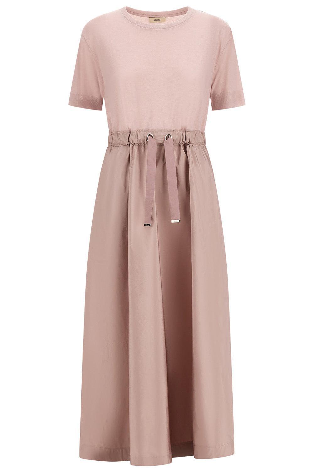 Short Sleeve Glam Dress-PINK-38-CLOTHINGDRESSCASUAL-HERNO