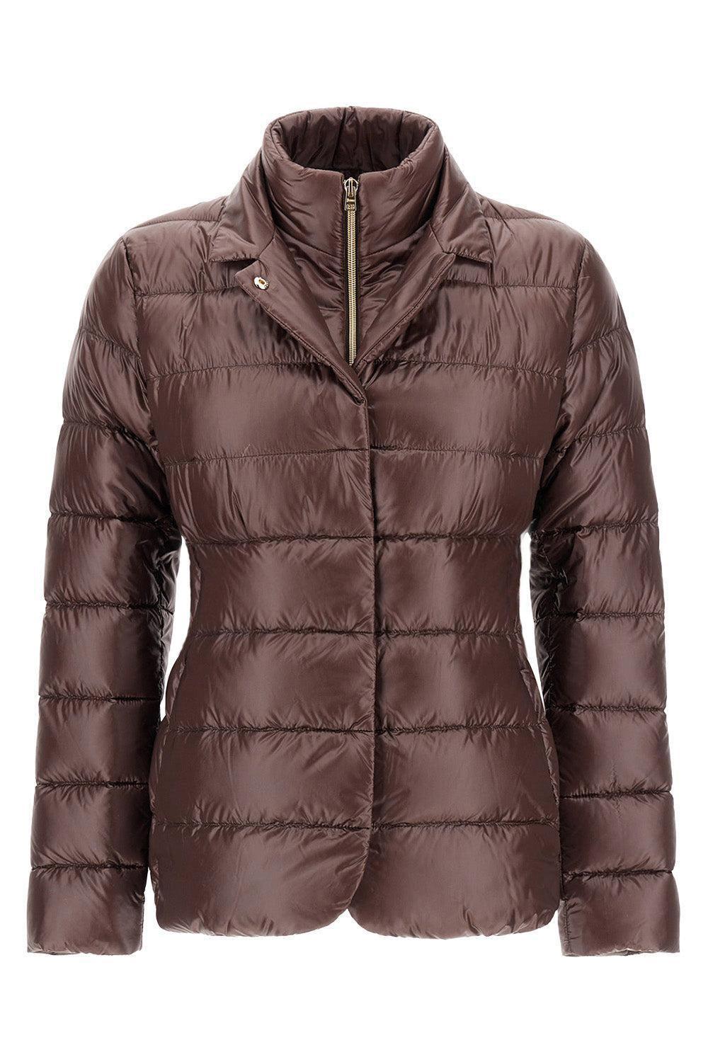 Blazer Puffer Jacket-BROWN-38-CLOTHINGJACKETBLAZERS-HERNO