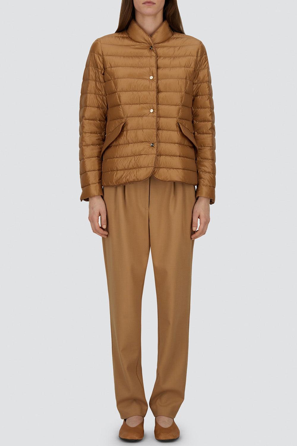 Nylon Quilt Fitted Blazer-CAMMELLO-38-CLOTHINGJACKETBLAZERS-HERNO