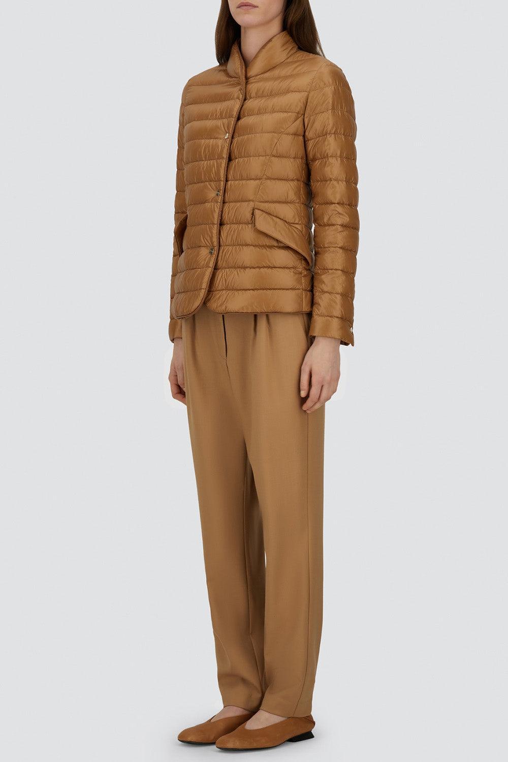 Nylon Quilt Fitted Blazer-CAMMELLO-38-CLOTHINGJACKETBLAZERS-HERNO