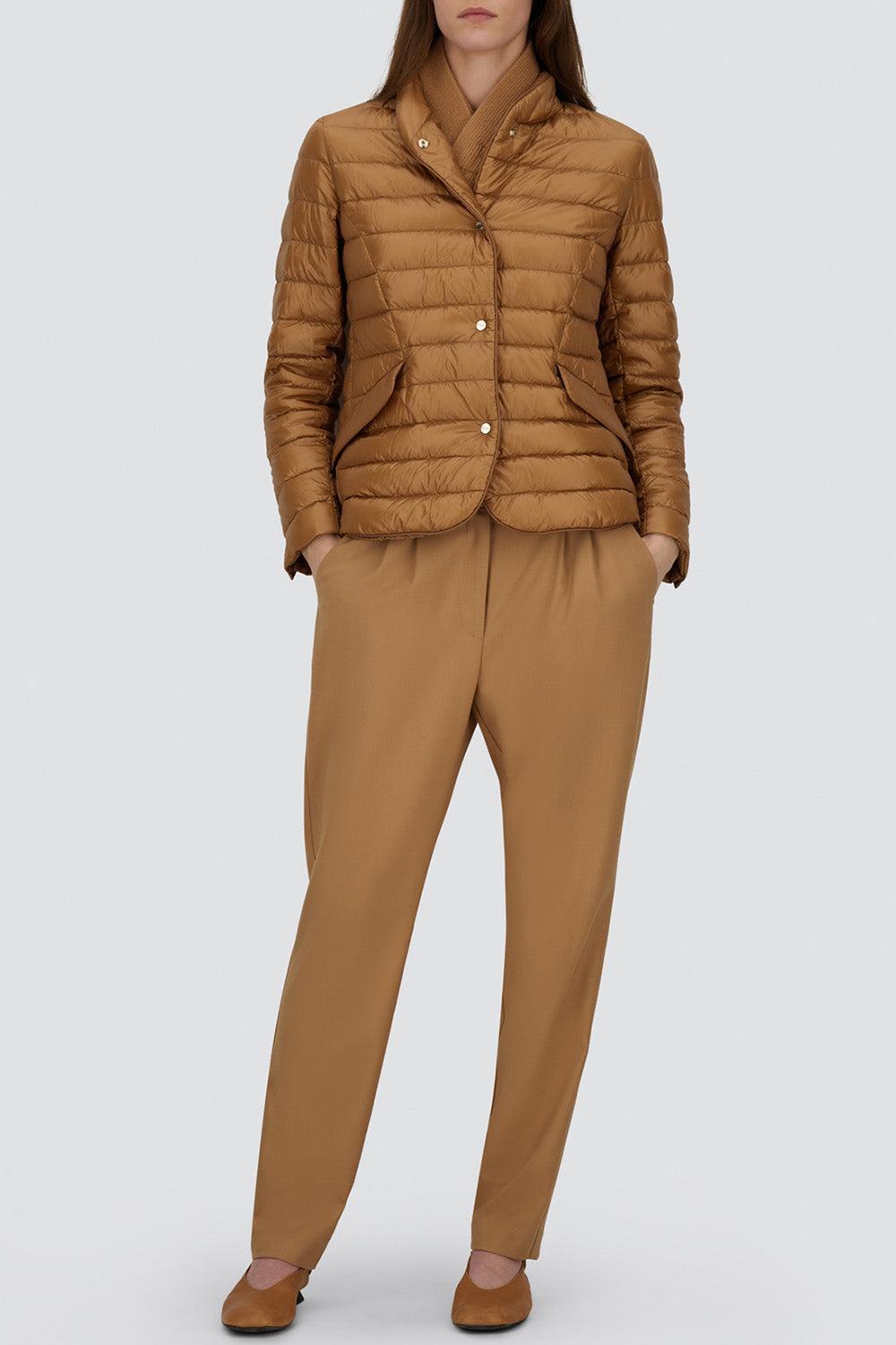 Nylon Quilt Fitted Blazer-CAMMELLO-38-CLOTHINGJACKETBLAZERS-HERNO