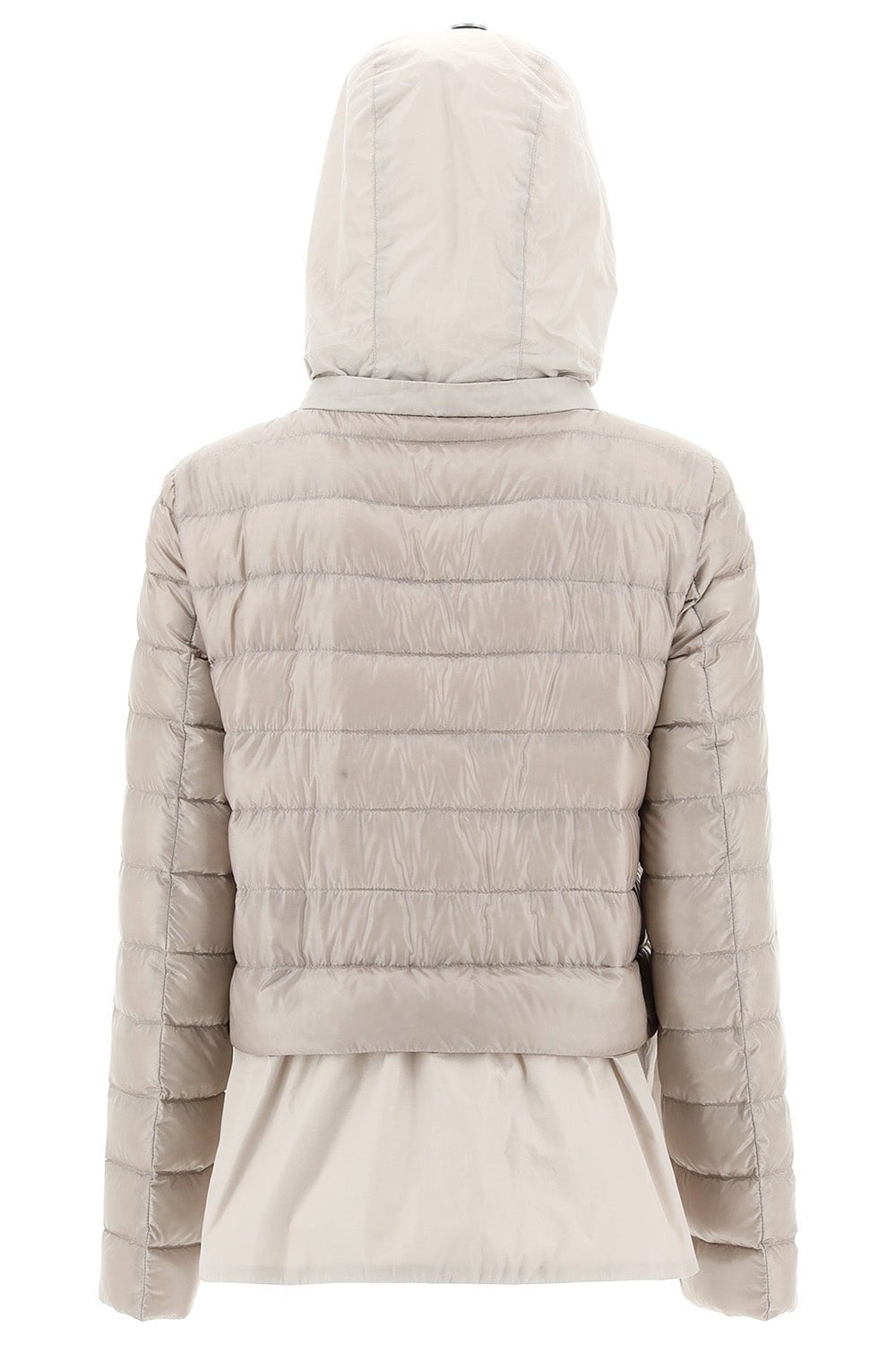 HERNO-Mixed Media Short Peplum Jacket-