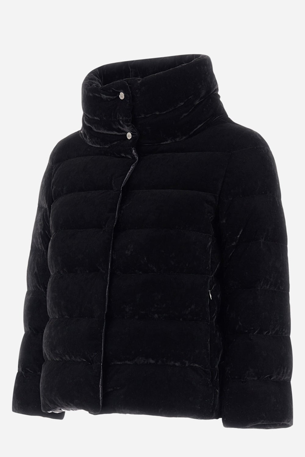 HERNO-Marbled Velvet A Shape Jacket-
