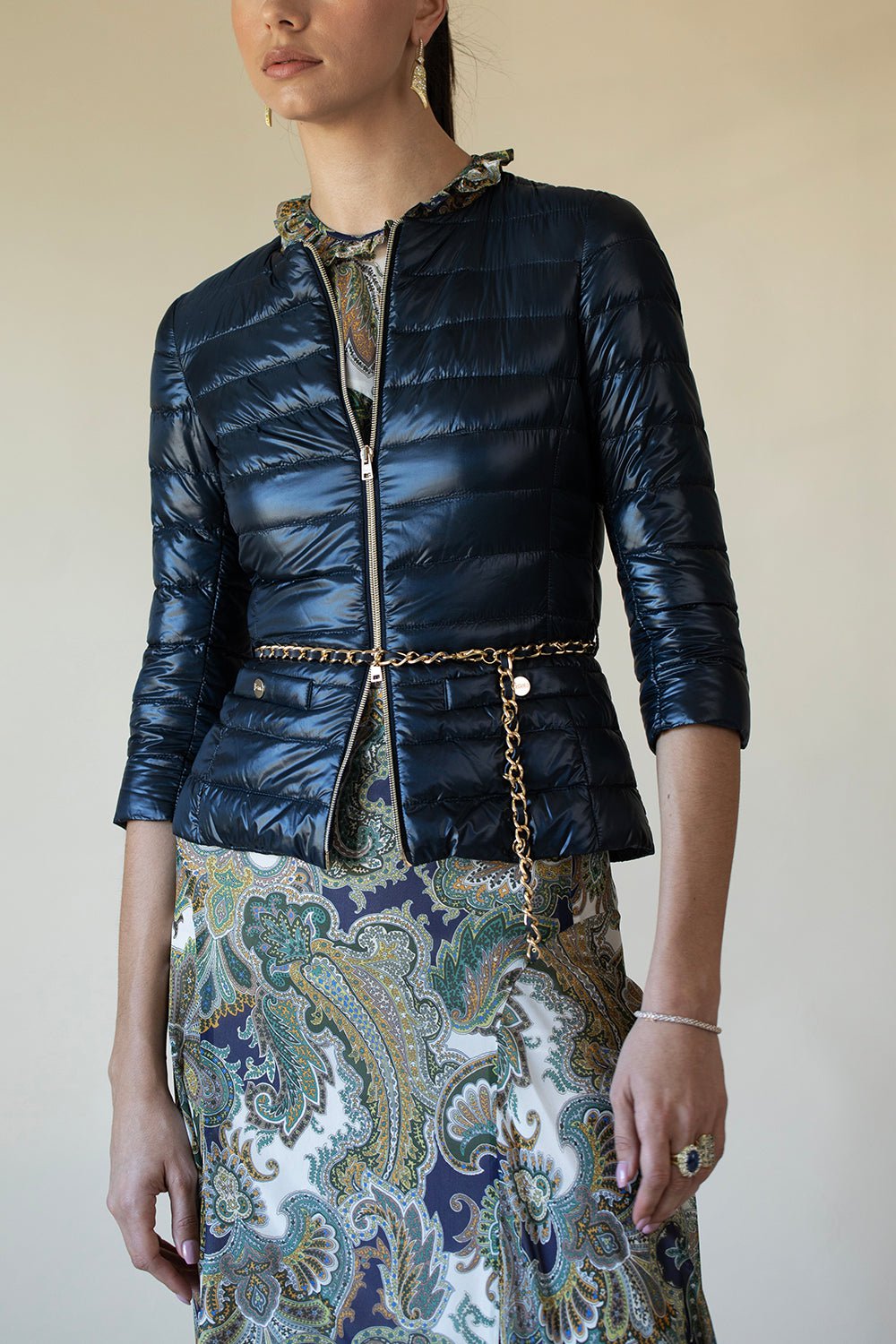 HERNO-Lucrezia Jacket - Blue Navy-