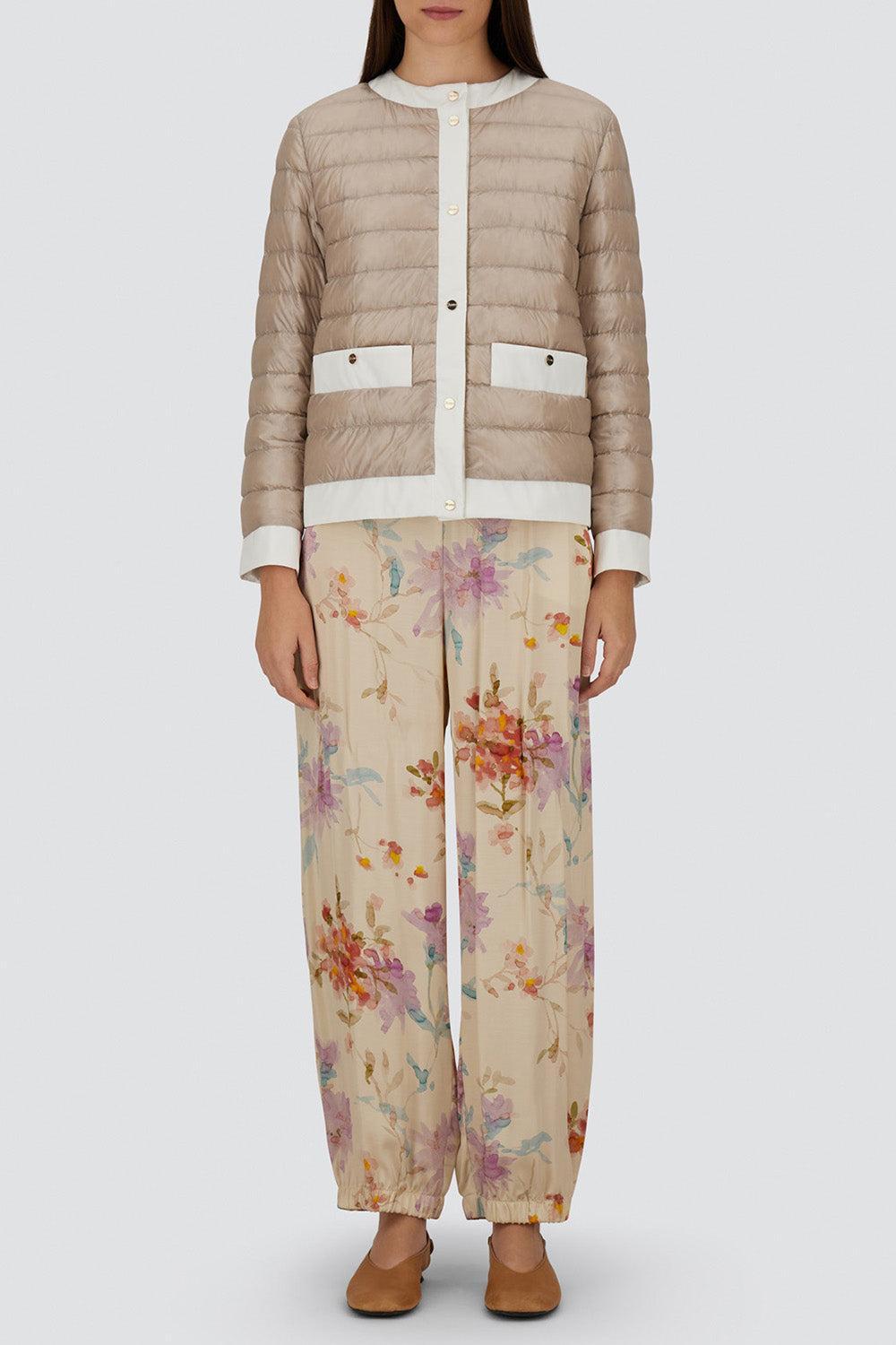 Short Trim Button Jacket-CREAM-36-CLOTHINGJACKETCASUAL-HERNO