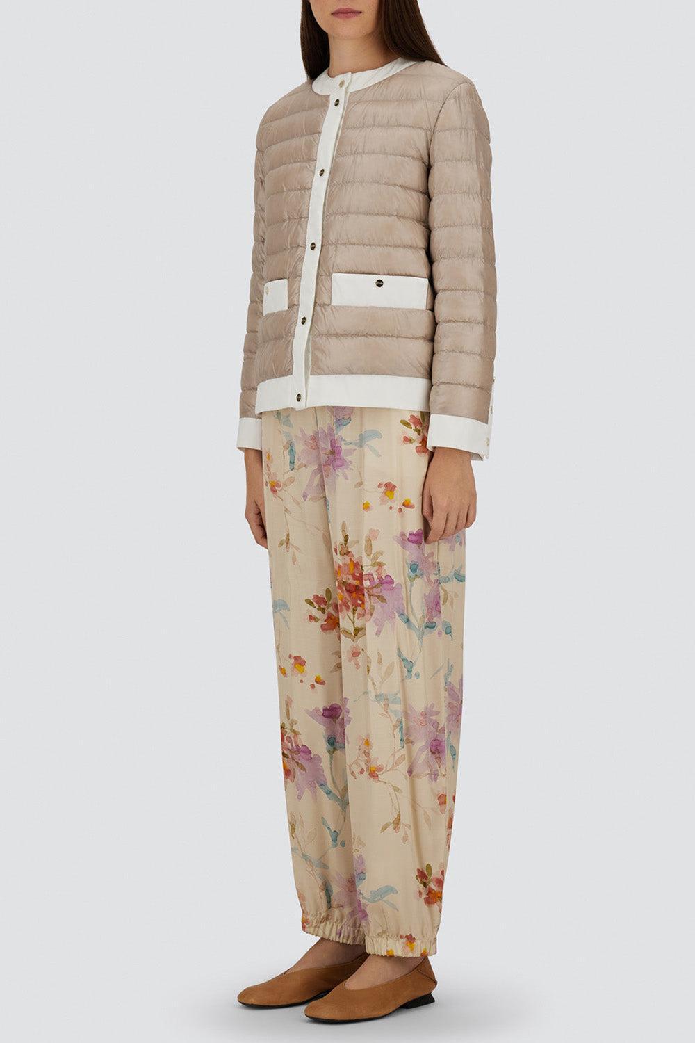 Short Trim Button Jacket-CREAM-36-CLOTHINGJACKETCASUAL-HERNO