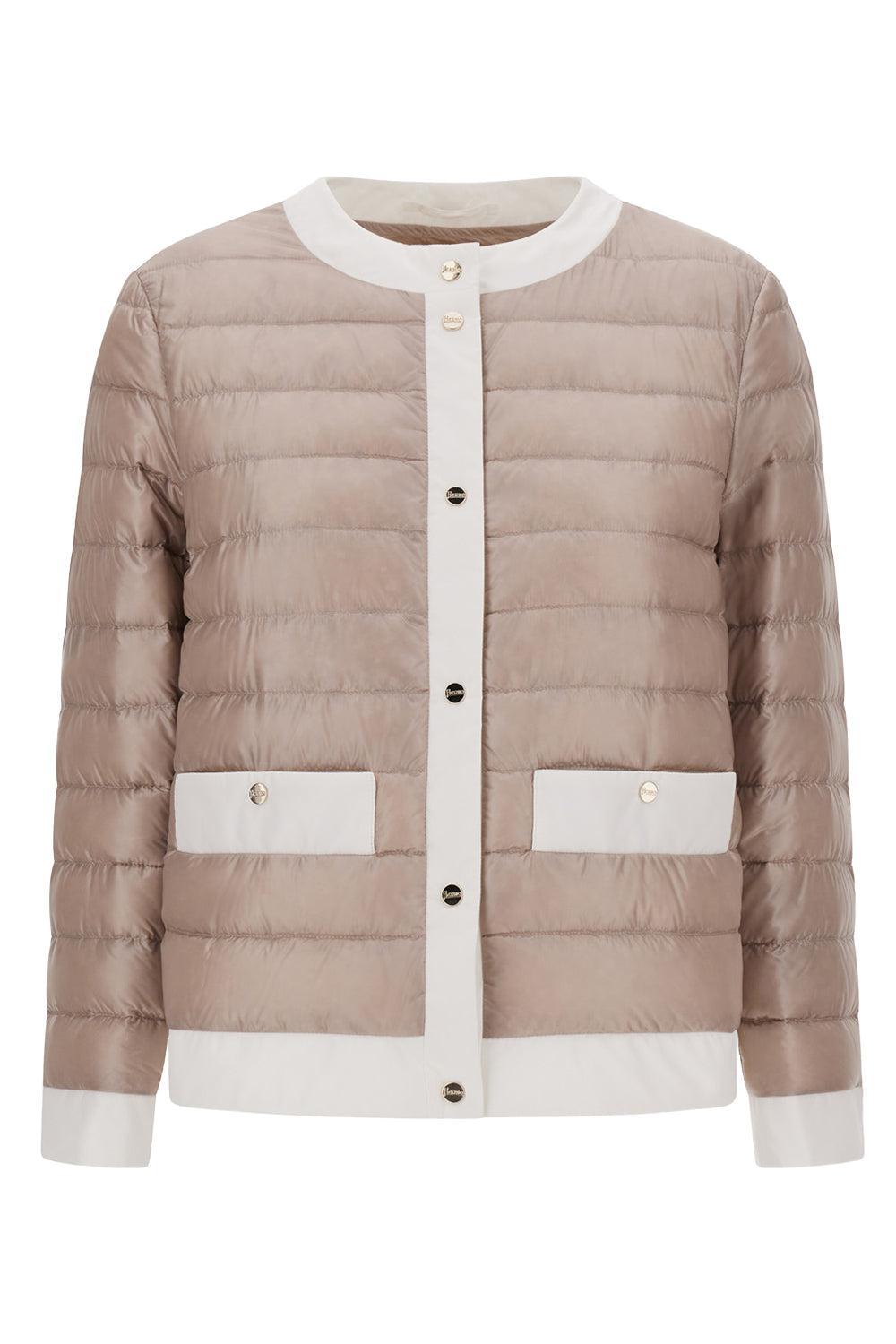 Short Trim Button Jacket-CREAM-36-CLOTHINGJACKETCASUAL-HERNO