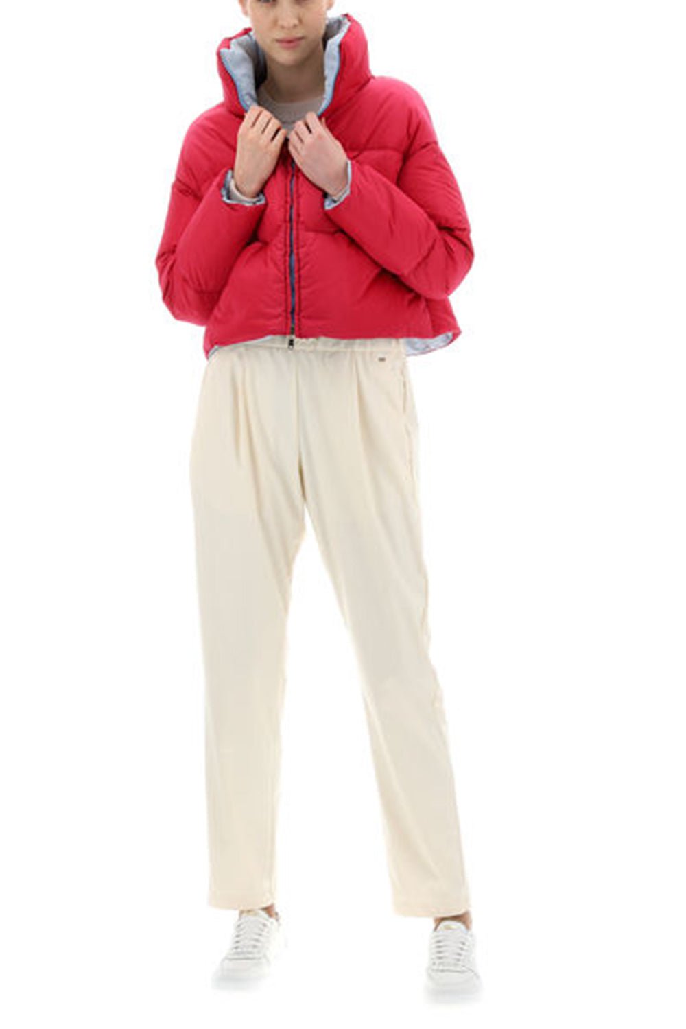 HERNO-Reversible Crop Jacket-