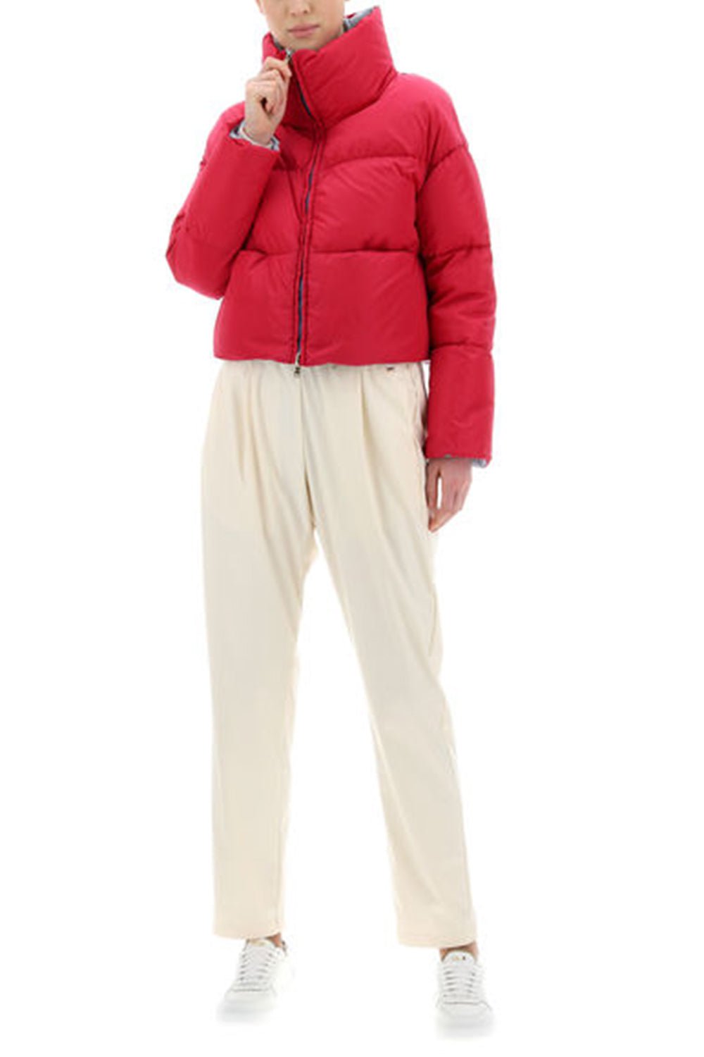 HERNO-Reversible Crop Jacket-