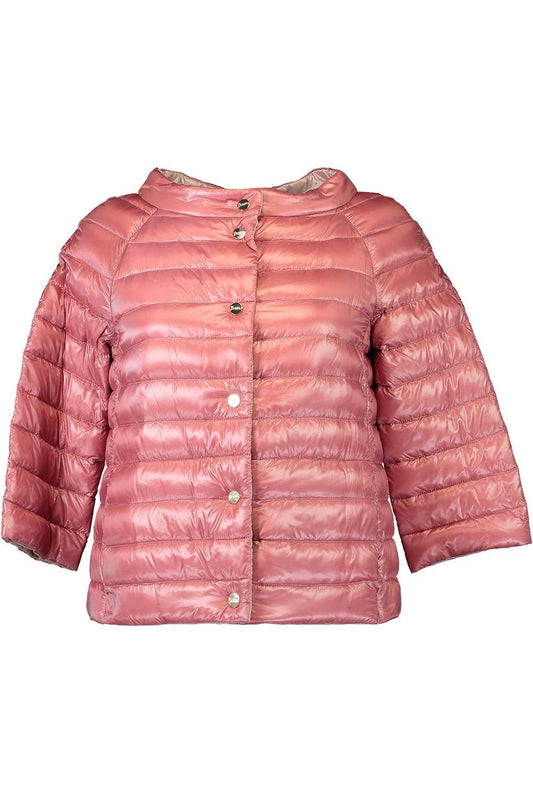 Three Quarter Ultralight Sleeve Reversible Jacket - Light Pink Raspberry-PINK-38-CLOTHINGJACKETCASUAL-HERNO