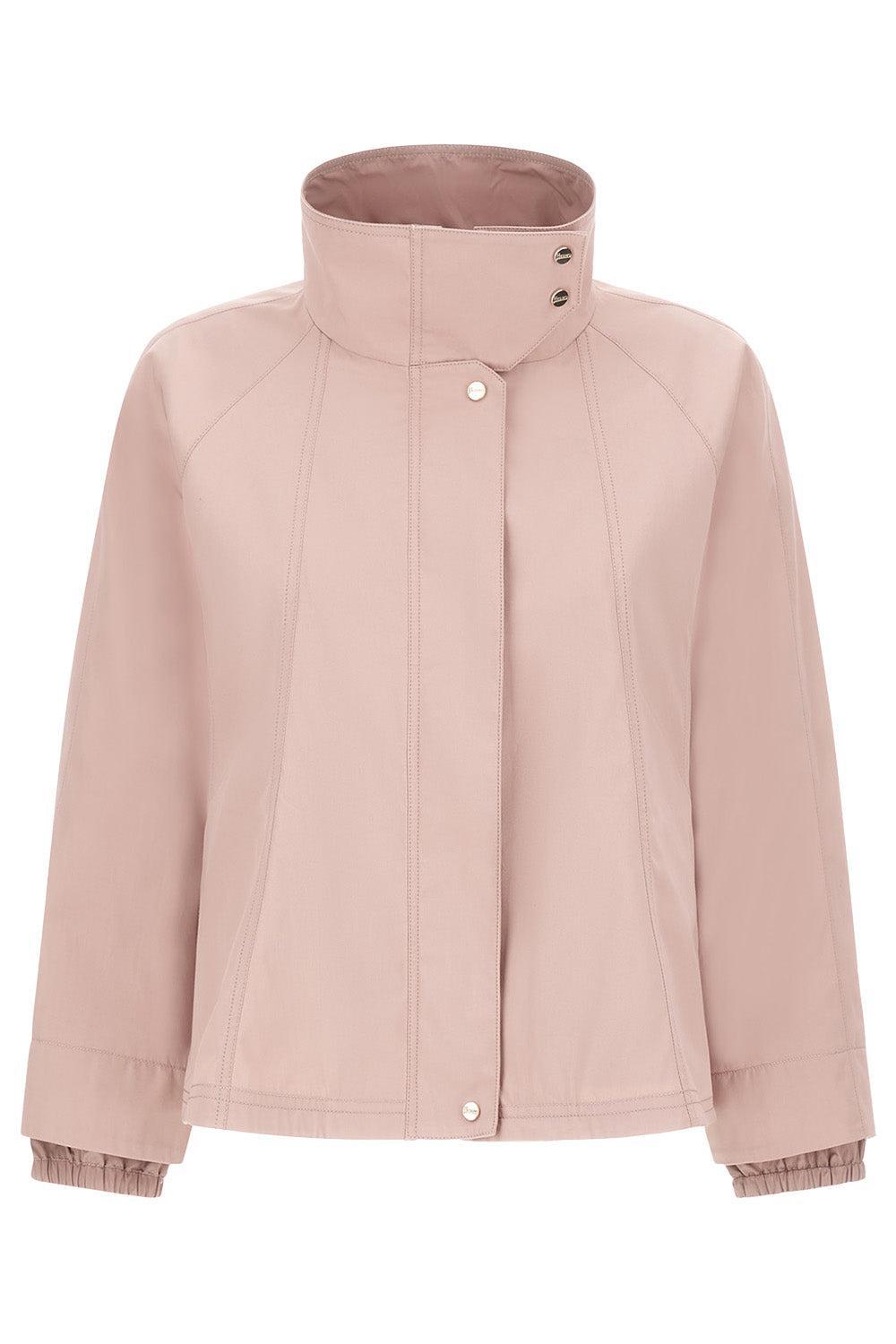 Trapeze Cape Jacket-PINK-38-CLOTHINGJACKETCASUAL-HERNO