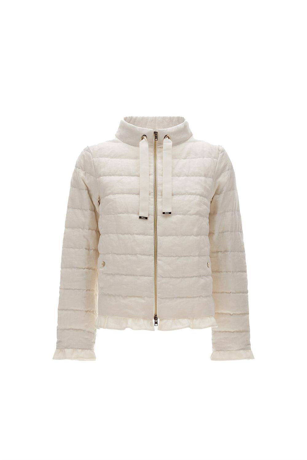 A-Shape Quilted Jacket-WHITE-38-CLOTHINGJACKETCASUAL-HERNO