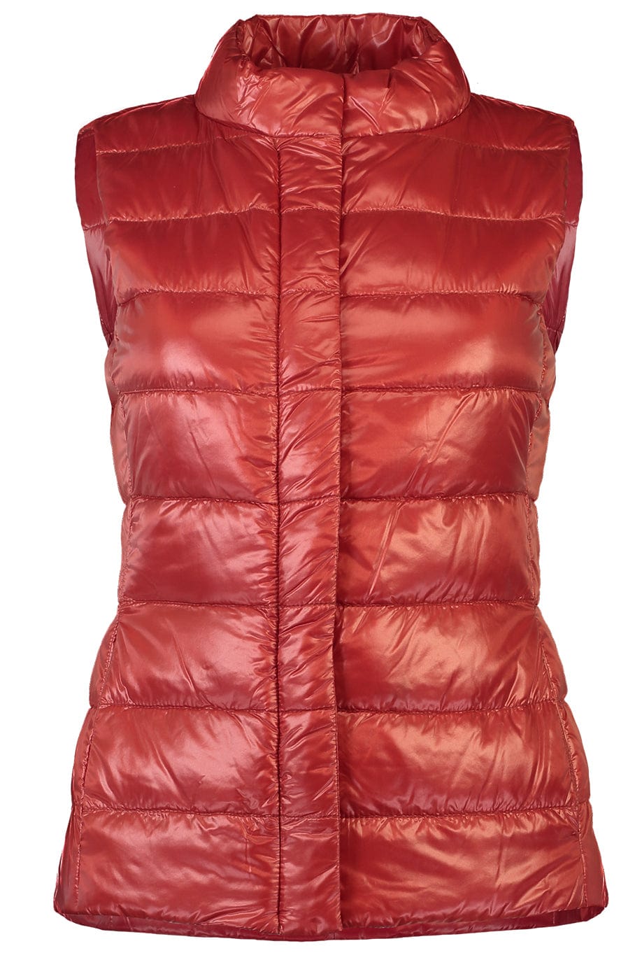 HERNO-Iconico Giulia Short Vest - Burnt Henna-