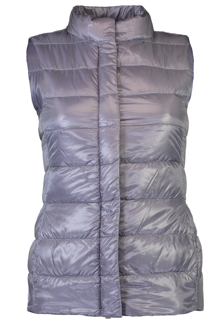 HERNO-Iconico Giulia Short Vest - Periwinkle-