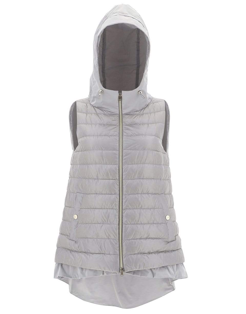 HERNO-Perla Hooded Nylon Gilet Vest-
