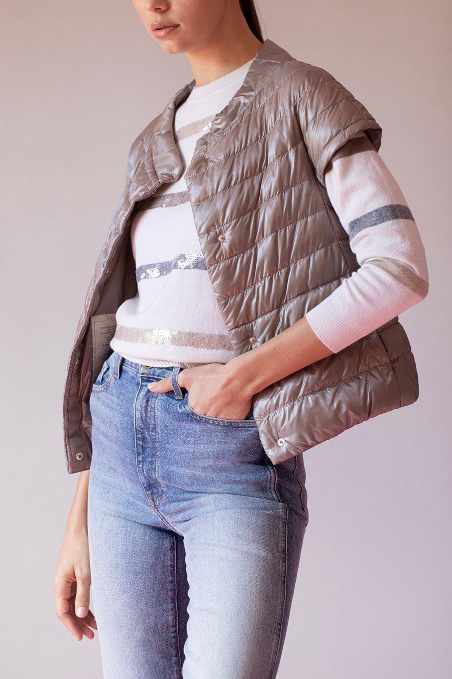 HERNO-Emilia Cap Sleeve Vest-
