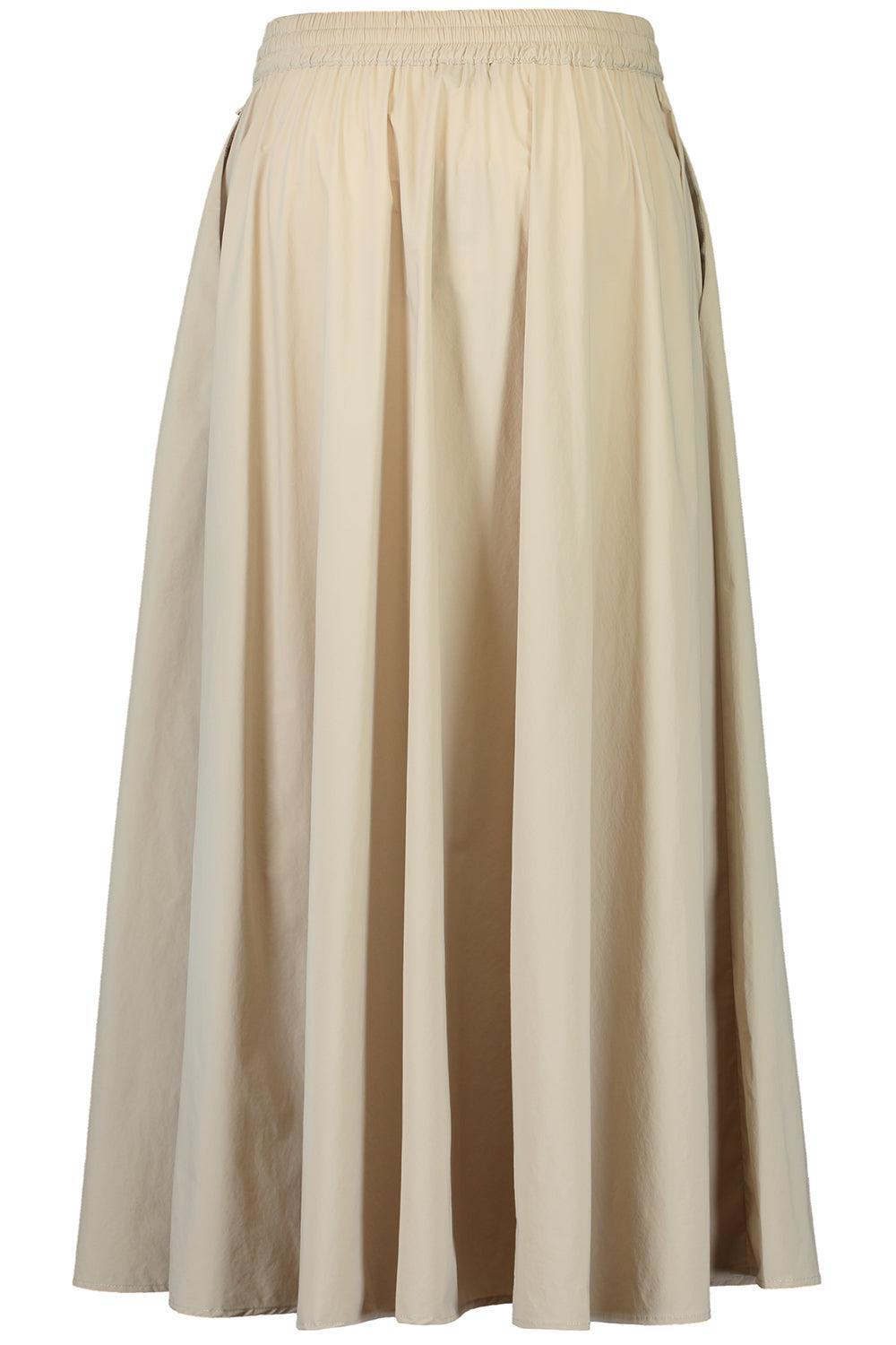 Tie Waist Stretch Skirt - Champagne-CHAMPAGNE-40-CLOTHINGSKIRTMIDI-HERNO