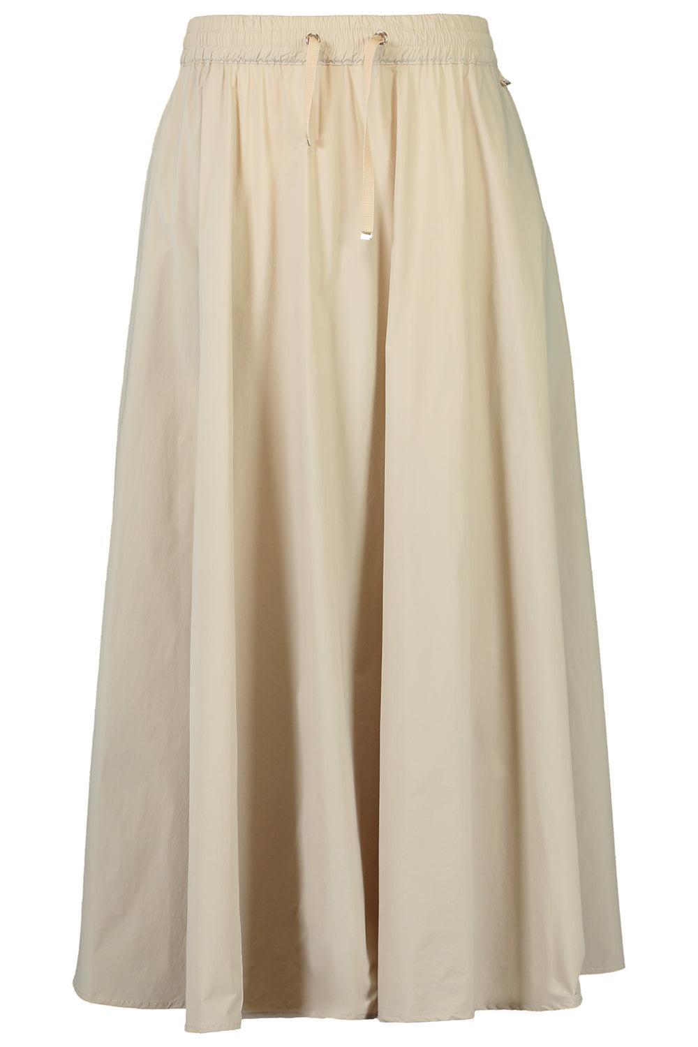 Tie Waist Stretch Skirt - Champagne-CHAMPAGNE-40-CLOTHINGSKIRTMIDI-HERNO