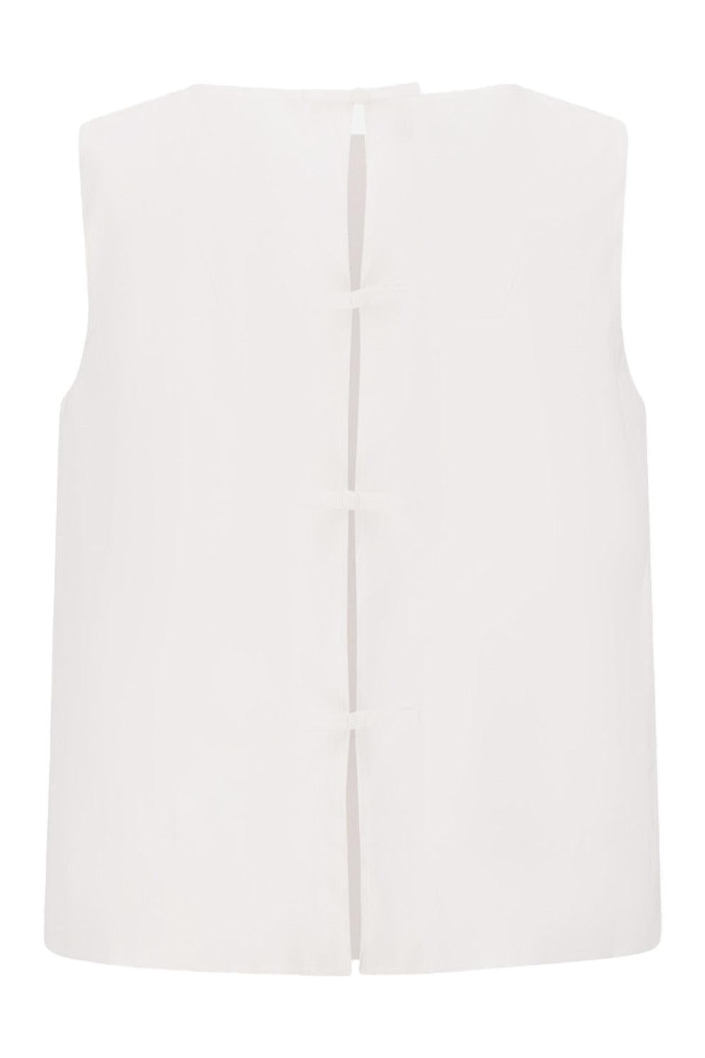 Sleeveless Back Detail Top-WHITE-38-CLOTHINGTOPBLOUSE-HERNO