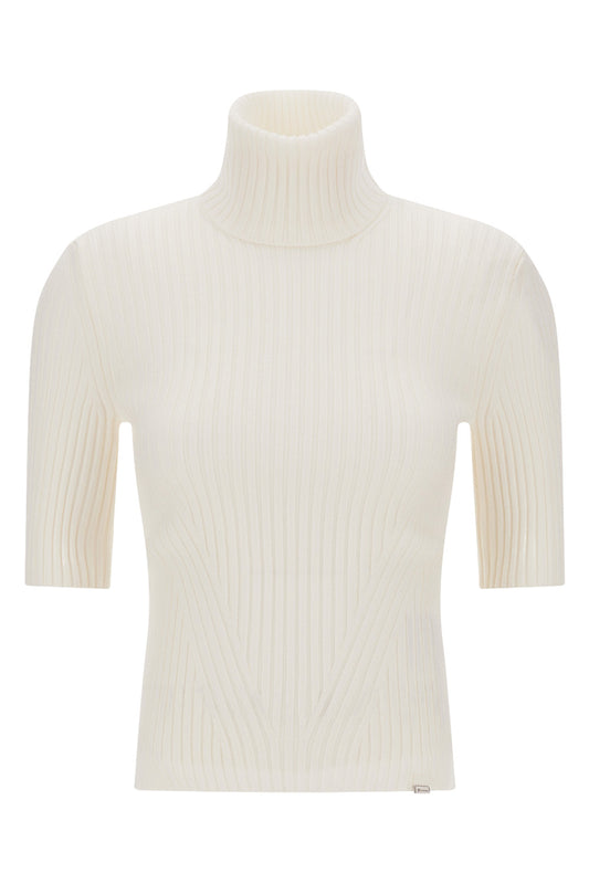 Short Sleeve Ribbed Turtleneck