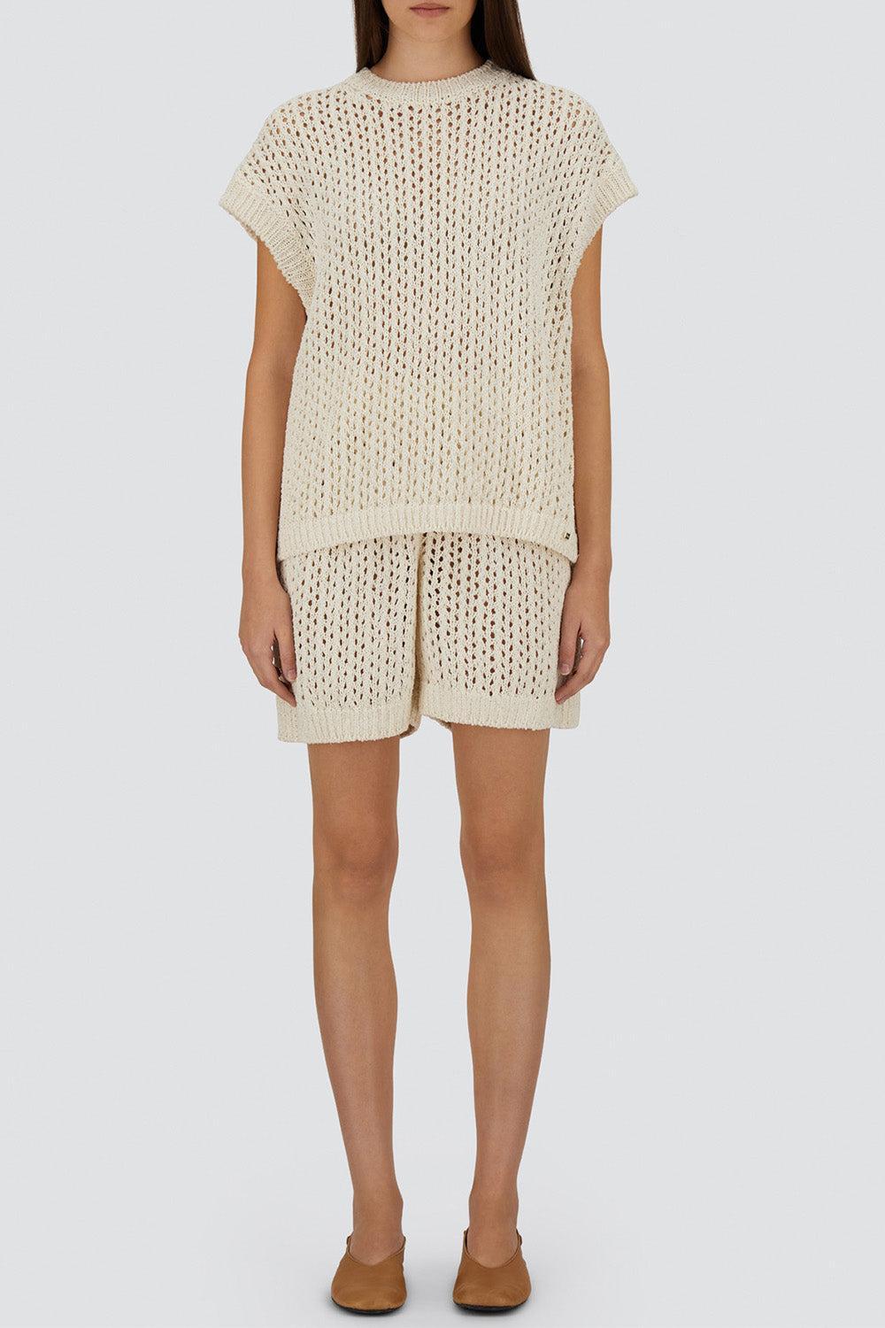 Sleeveless Lurex Knit Top-WHITE-XS-CLOTHINGTOPKNITS-HERNO