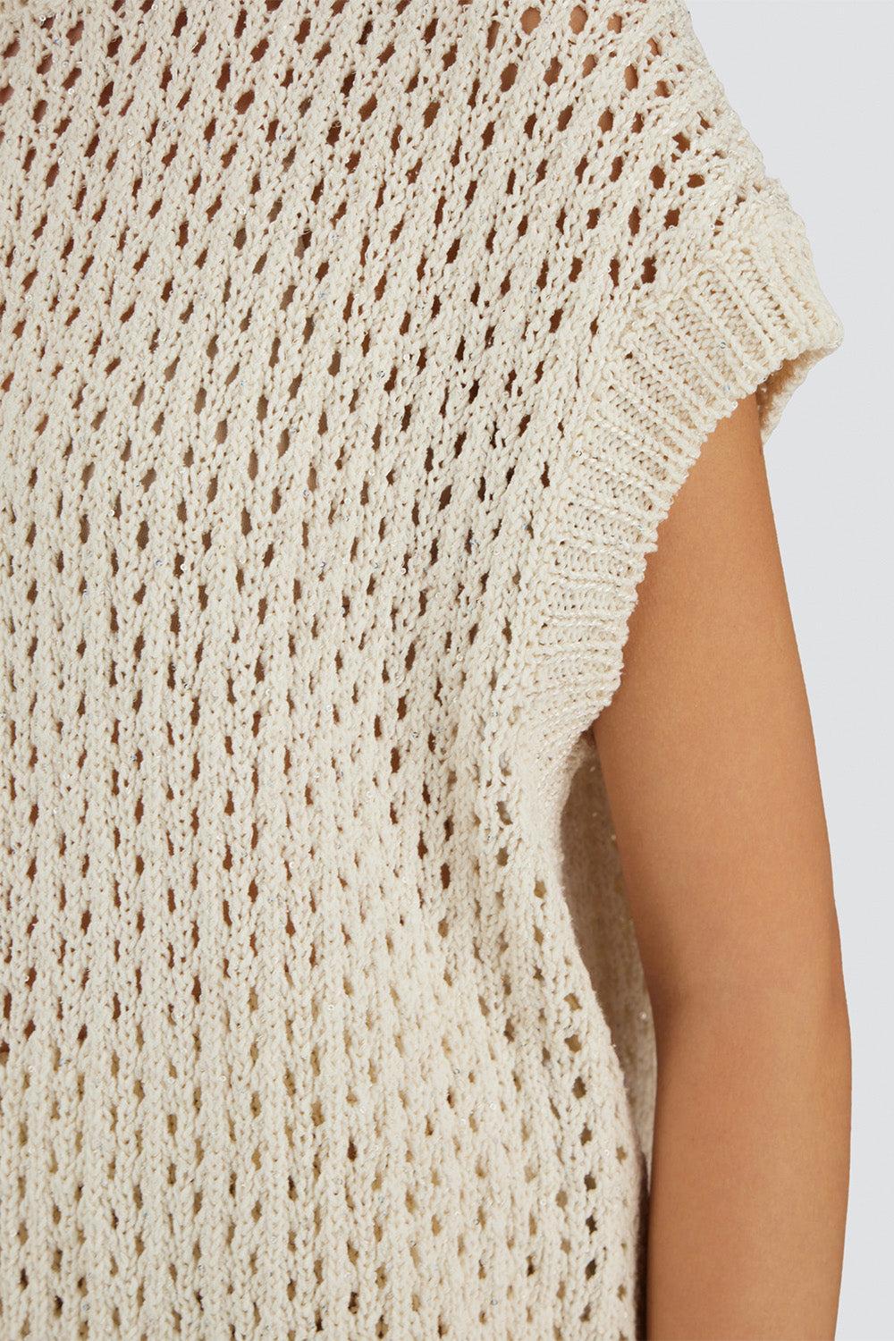 Sleeveless Lurex Knit Top-WHITE-XS-CLOTHINGTOPKNITS-HERNO