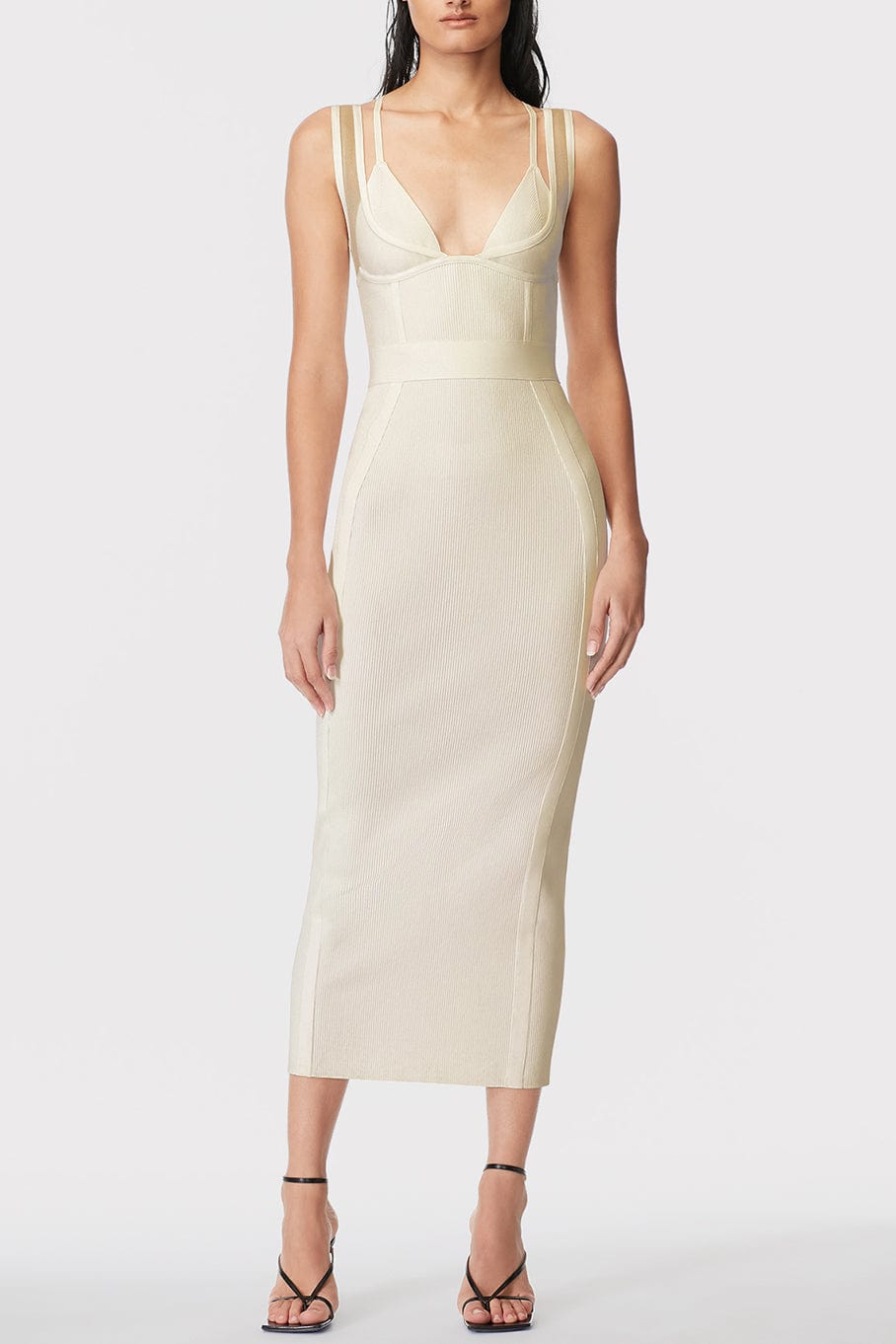 HERVE LEGER-Mesh Strap Dress-