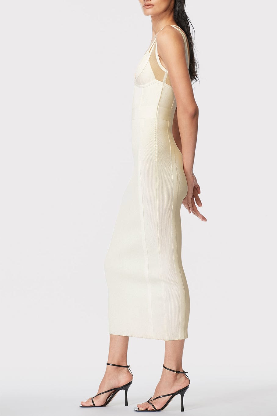 HERVE LEGER-Mesh Strap Dress-
