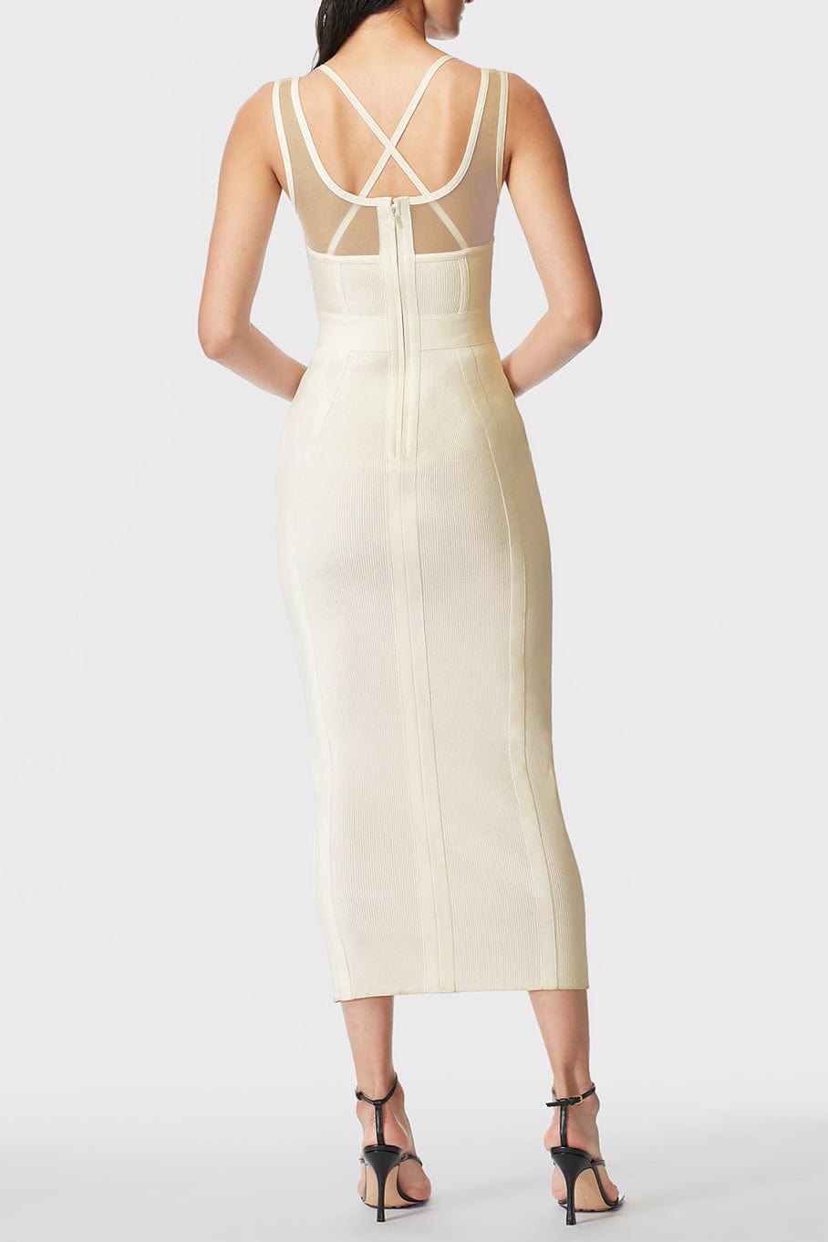 HERVE LEGER-Mesh Strap Dress-