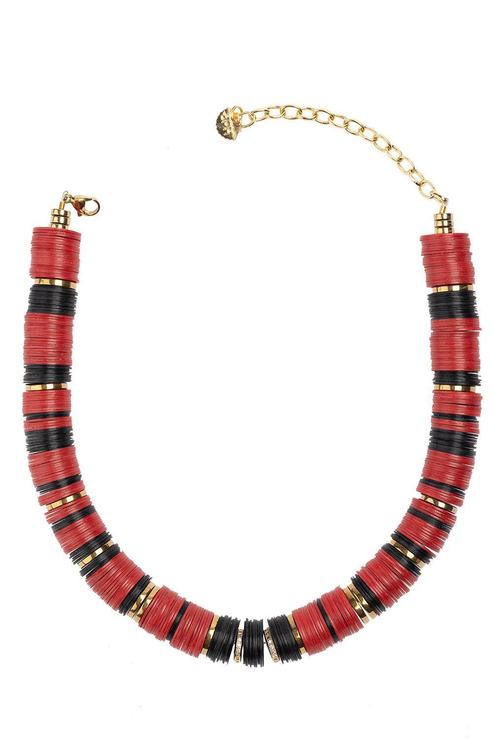 Jaipur Black Red Necklace-BLCK/RED-JEWELRYBOUTIQUENECKLACE O-HIJAS DE PUKA
