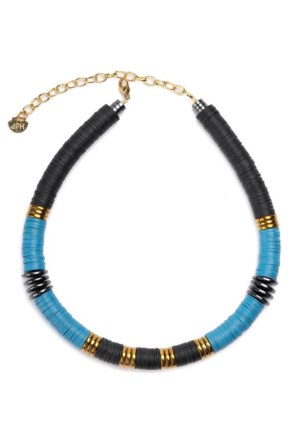 Jaipur Blue Black Ante Necklace-BLUE/BLACK-JEWELRYBOUTIQUENECKLACE O-HIJAS DE PUKA