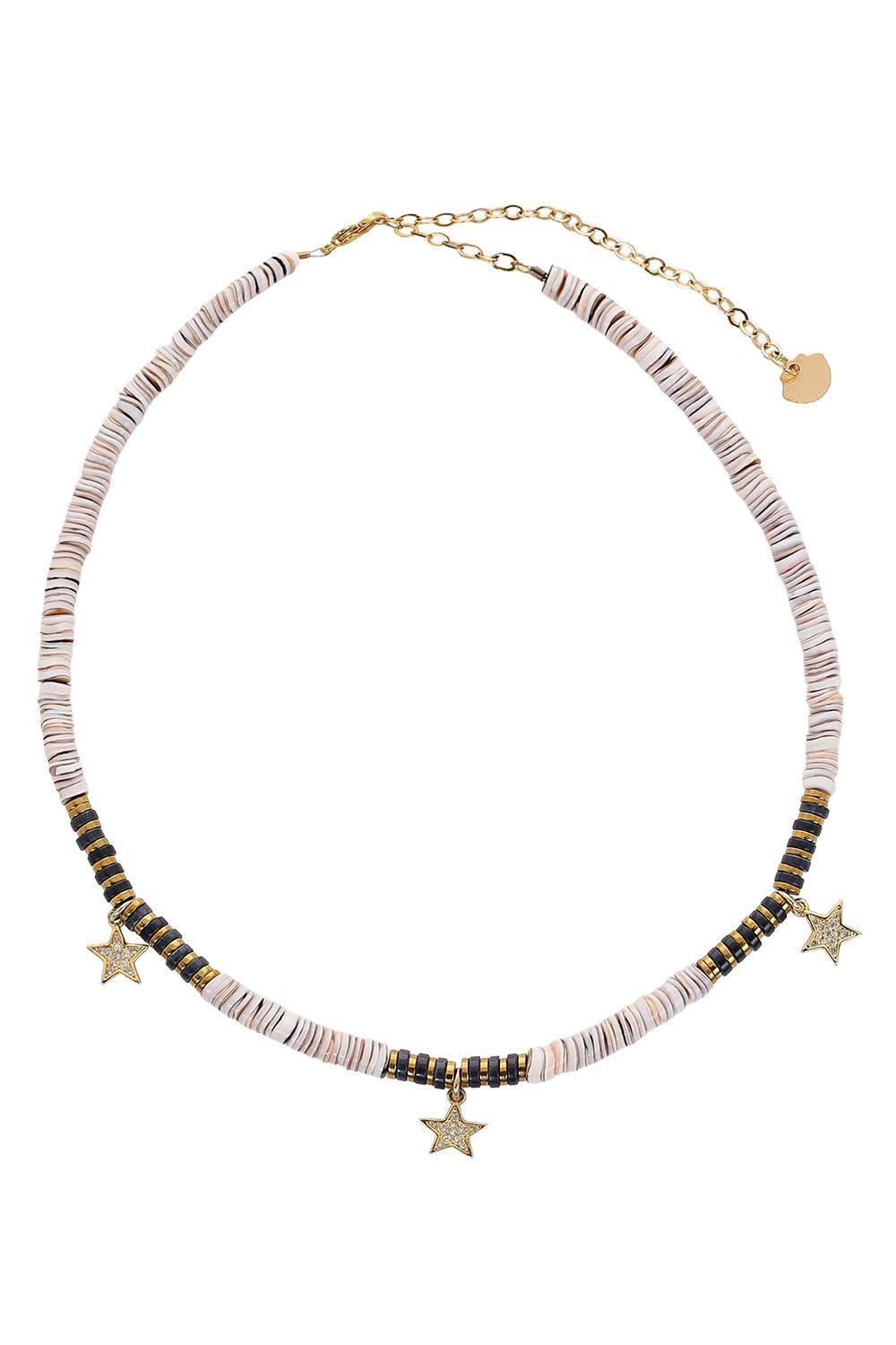 Pink Sea Shell Stars Necklace-PINK-JEWELRYBOUTIQUENECKLACE O-HIJAS DE PUKA