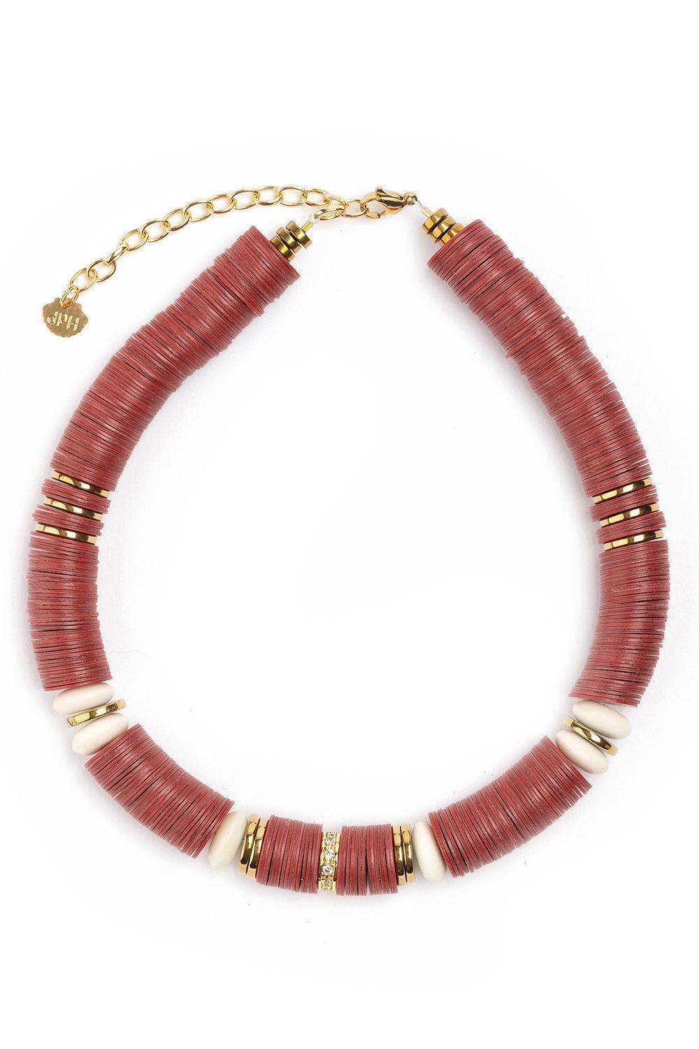 Jaipur Red Bone African Beaded Necklace-RED-JEWELRYBOUTIQUENECKLACE O-HIJAS DE PUKA