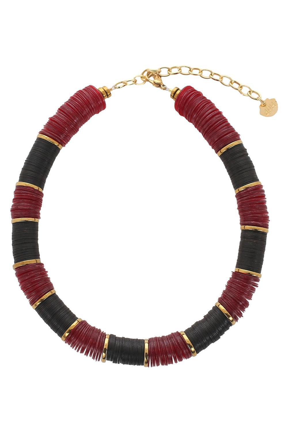 Red Black Multi Hematite Necklace-RED/BLCK-JEWELRYBOUTIQUENECKLACE O-HIJAS DE PUKA