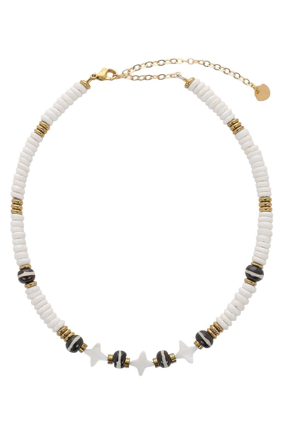 White Shell Pearl Star Necklace-WHITE-JEWELRYBOUTIQUENECKLACE O-HIJAS DE PUKA